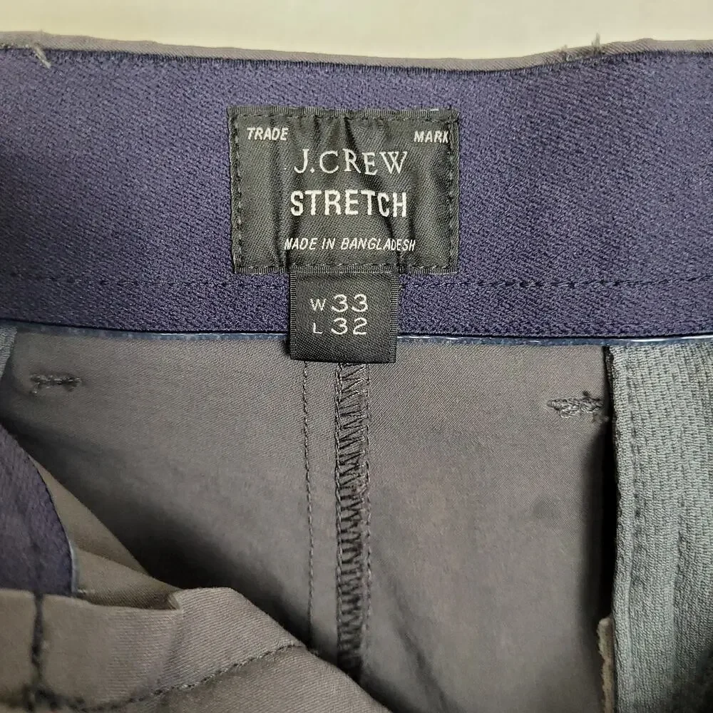 J.crew grey Stretch 770 Straight chino pants size 33/32 Preppy Minimal Casual